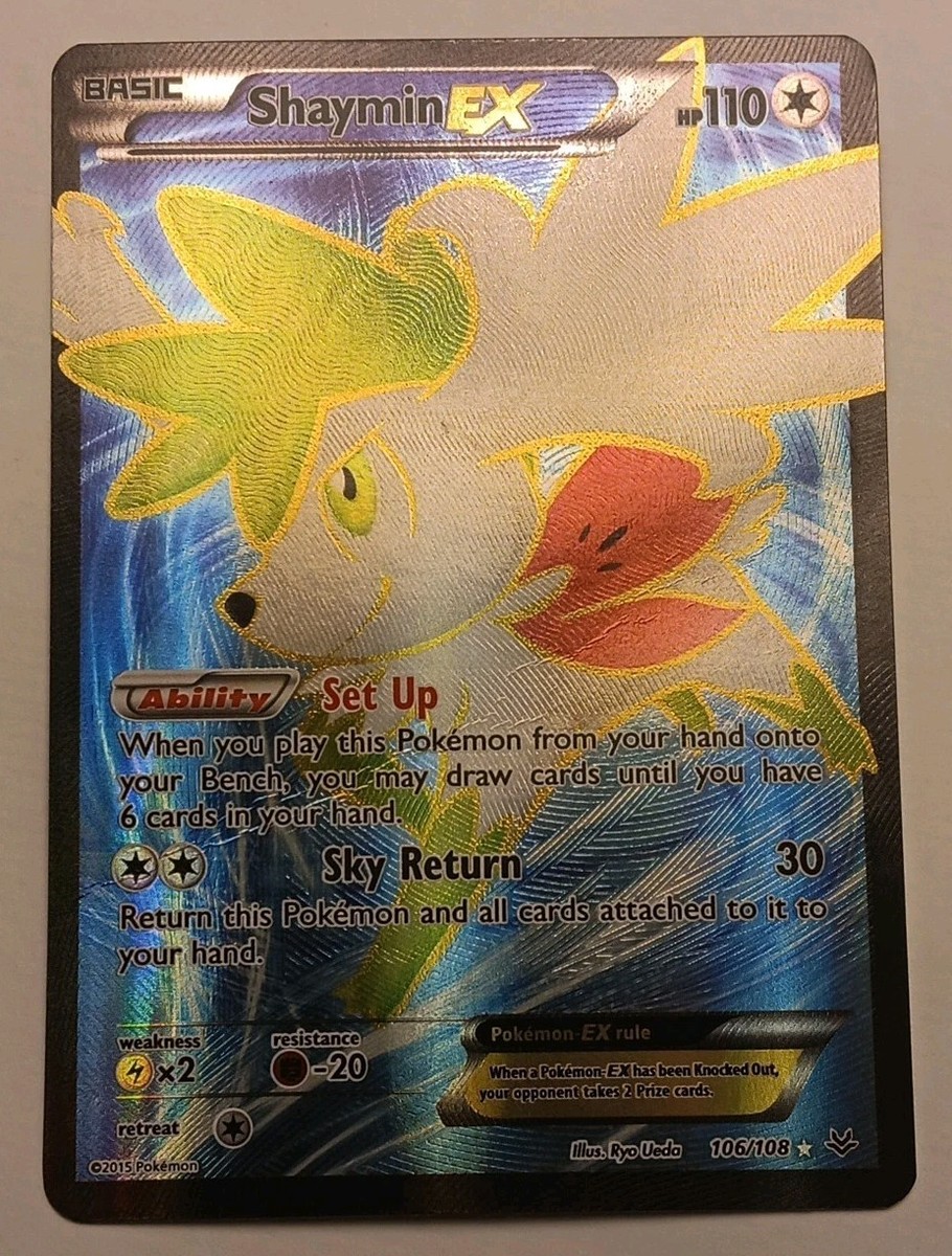 smosh rarest pokemon card Shaymin EX 106/108 Roaring Skies Ultra Rare Full Art Holo Pokémon TCG NM The Cards Of Pokémon TCG: