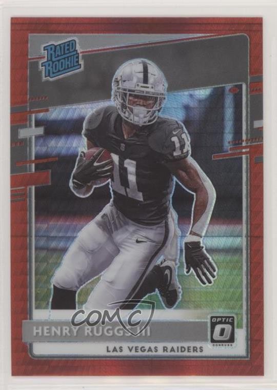 2020 Panini Donruss Optic Rated Rookies Red Hyper Prizm Henry Ruggs III #158 0b3