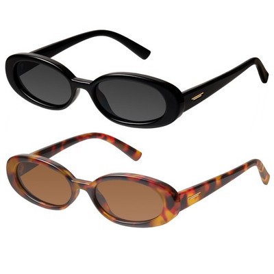 mosanana Retro Oval Sunglasses for Women 90s Small, Pack C1+c2 Black+tortoise 