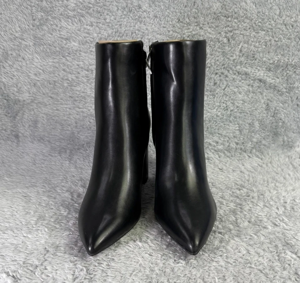 Calvin Klein KCMinna 2 Botines Para Mujer Cuero Negro Tacón Alto Botines 8.5 Foto 3 de 4