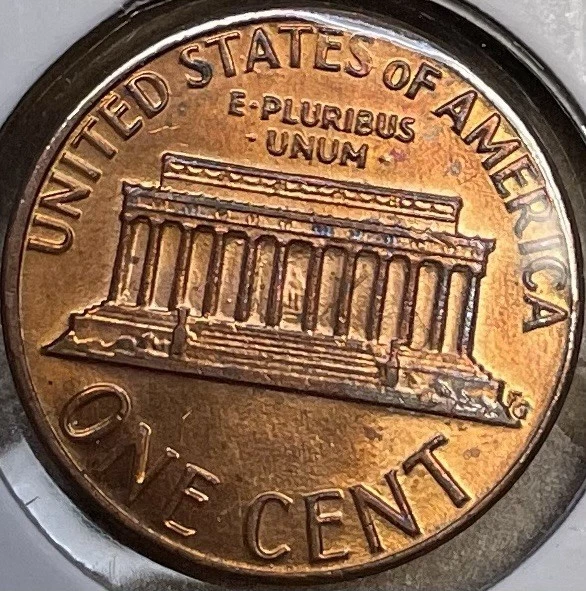 1983 Lincoln Memorial Cent CUD Die Break Error Coin - Image 2 of 2
