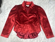 Vintage Victorian Choice Red Velvet Blazer 2XL Steampunk Whimsigoth Dark Academi