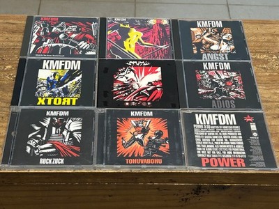 KMFDM 9 CD lot. Symbols, Angst, Adios, Xtort, Ruck Zuck, Tohuvabohu + 3 more.