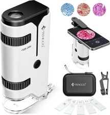 100X-250X Mini Pocket Microscope for Kids Adults, Protable Handheld Microscope