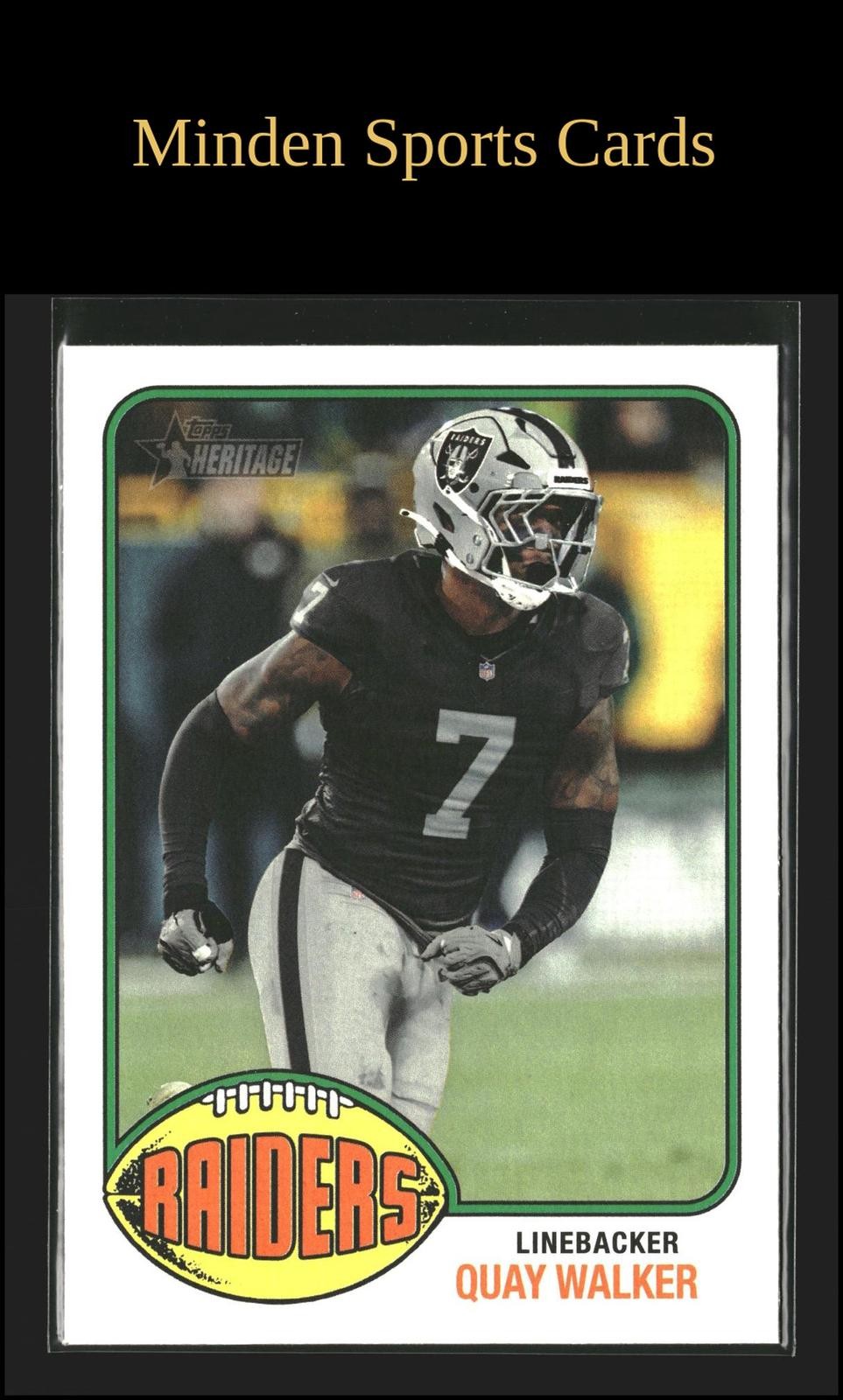 Quay Walker (#298) 2026 Topps Heritage - Las Vegas Raiders