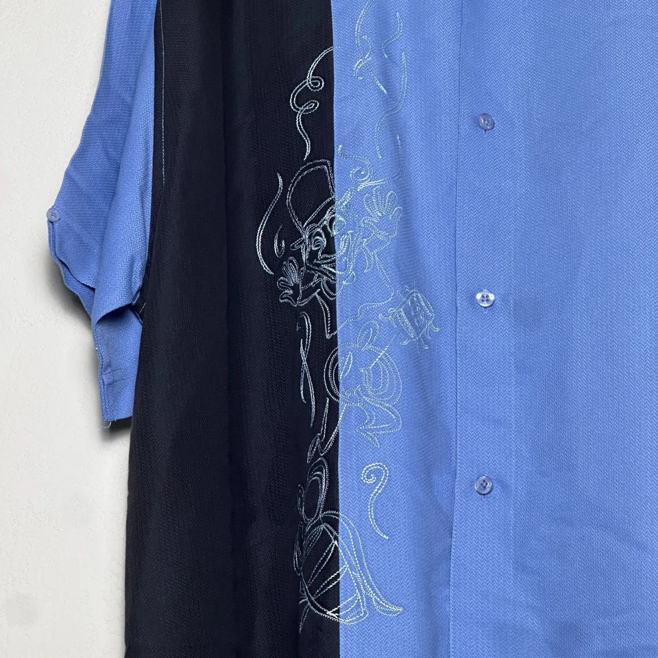 Camisa De Colección The Havanera Co Hombres XXL Azul Bordada Años 90 Gráfico Indie Clásico Foto 4 de 4