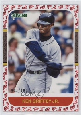 2021 Donruss Retro 1987 One Hundred 91/100 Ken Griffey Jr (Gray Jersey) HOF 04br