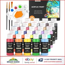Art Supplies: 25 Color Acrylic Paint Set, Ideal for Beginners and Professionals