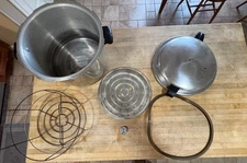 Vintage Mirro Matic Speed Deluxe Model Pressure Cooker Canner 16 Qt BUNDLE