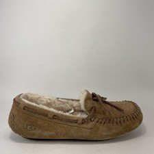 UGG Dakota Womens Size 8 Chestnut Suede Shearling Moccasin Slippers