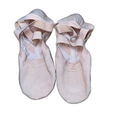 NWOT Bloch Synchrony Stretch Canvas Ballet Shoes Split Sole Dance Flats 3B