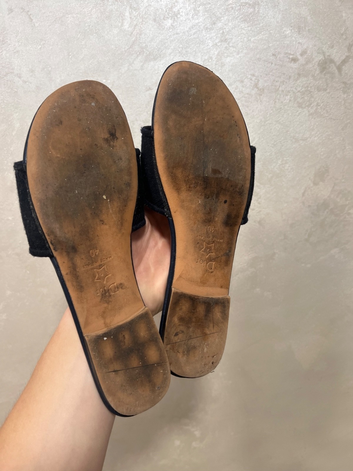 Christian Dior Dway Slide Sandals Blue Logo Canvas Women’s EU 40 image 6