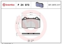 Brembo Bremsbelagsatz, Scheibenbremse Vorderachse FüR Ford