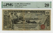 1896 $1 Silver Certificate FR#224 PMG VF20 Educational