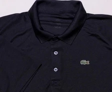 LACOSTE Sport Performance Polo Shirt Solid Black 3XL
