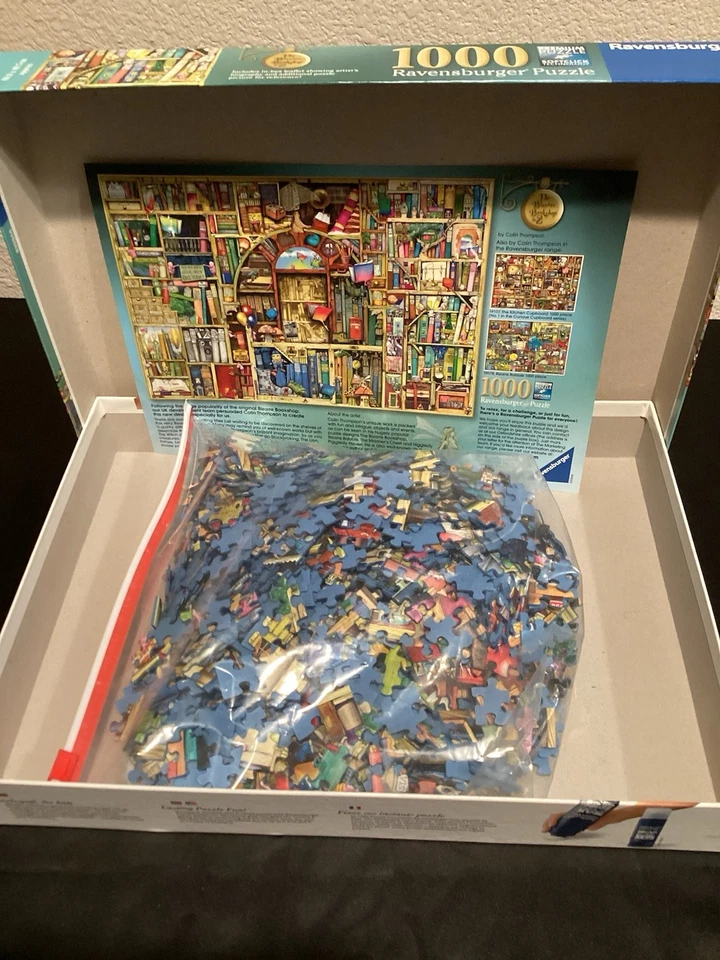 Ravensburger 1000 PC Jigsaw Puzzle The Bizarre Bookshop No 2 Complete Excellent - Image 2 of 2