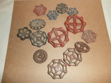 14 Vintage Metal Water Valve Handles Variety  Lot