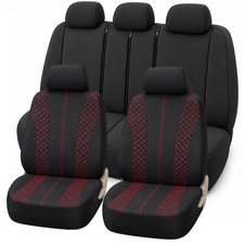 Thickened Cloth Car Seat Covers Full Set 5-seats Front Rear Protector For Toyota