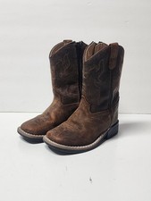 Old West Children's Leather Broad Square Toe Western Cowboy Boot BSI1904 Sz 7.5