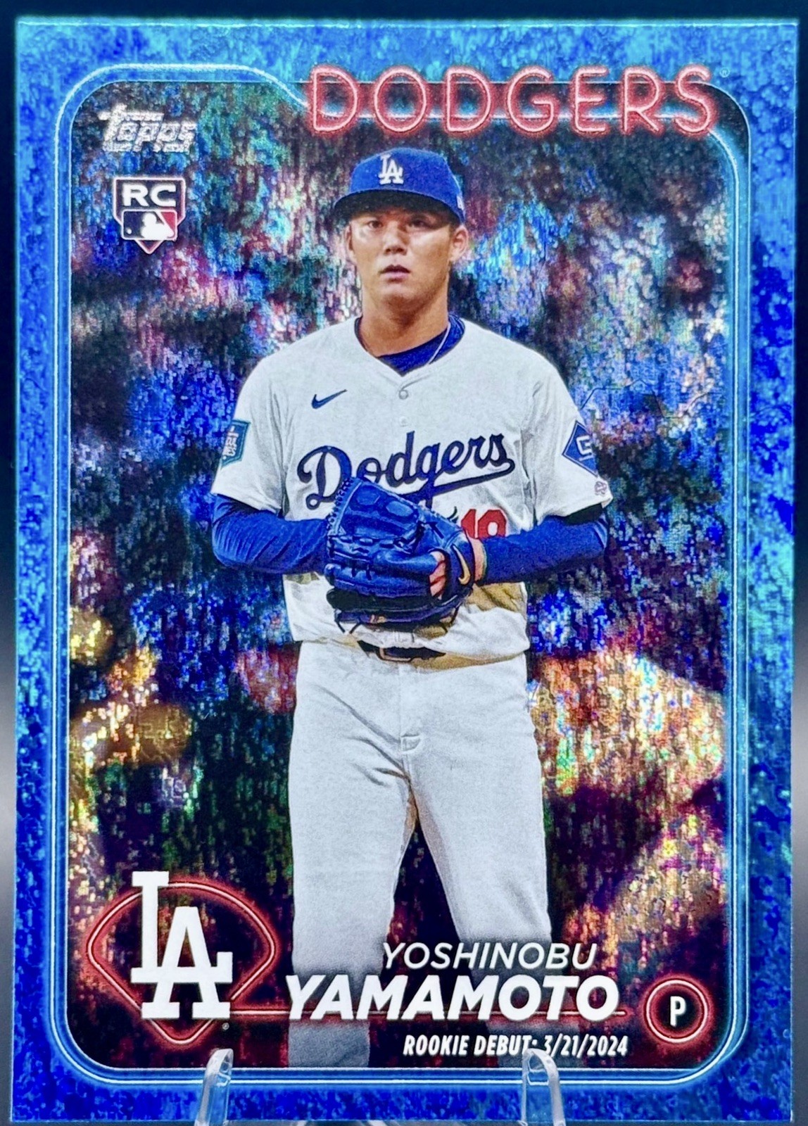 2024 Topps Update Yoshinobu Yamamoto Blue Holo Foil #d/999 US149 Rookie Debut 🔥