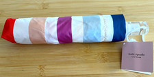 KATE SPADE Candy Stripe Auto-Open Travel Umbrella NEW Never Used Multi-Color