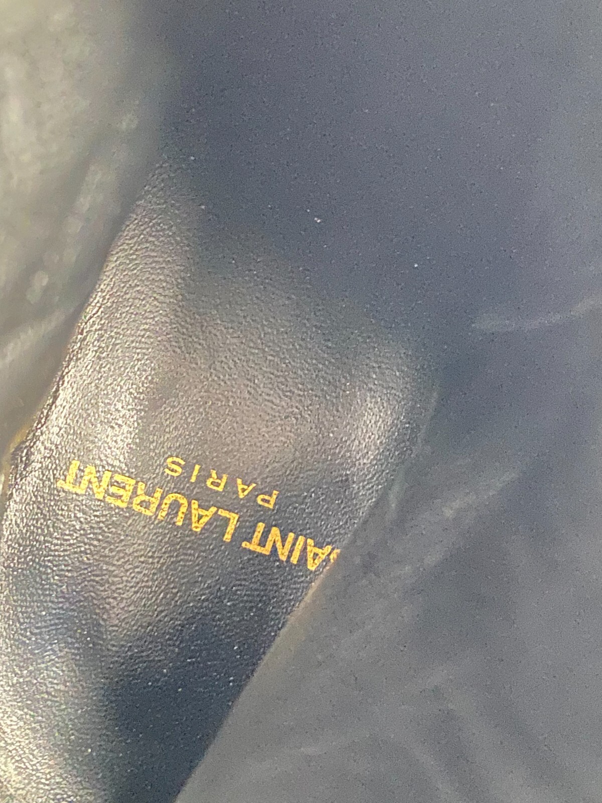 Saint Laurent scarpa stivaletto donna nero scamosciato a punta cerniera taglia 41 US 11