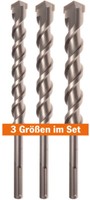Projahn Hammerbohrer-Set Eco 3-Tlg SDS-MAX Ø 16-25Mm Profi Beton Fliesen Bau