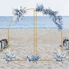 Gold Wedding Arch Set of 2 - Elegant Metal Backdrop for Events