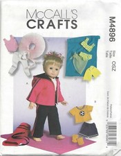 Uncut McCall's Pattern M4896 Four Outfits Doll Clothes for Popular 18" Doll