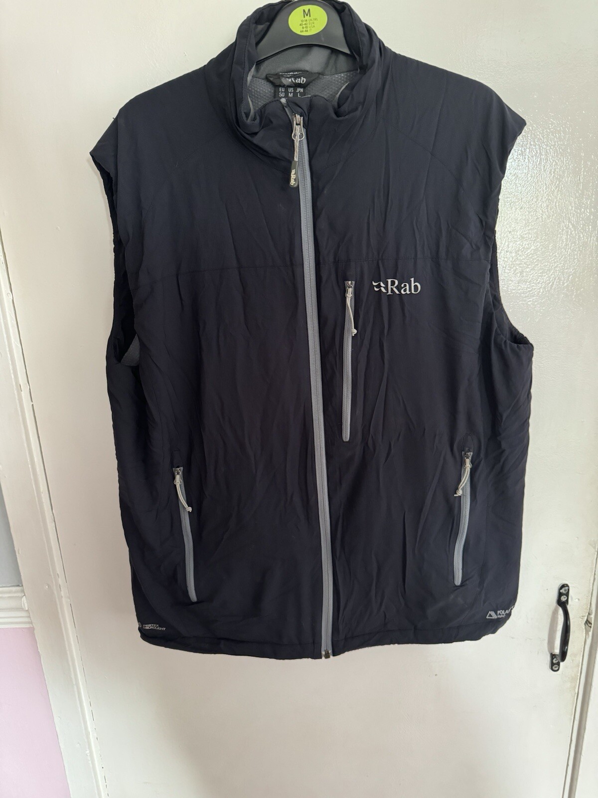 Chaqueta Chaleco Rab Strata Ligera Acolchada Gris Polartec Para Hombre Talla Mediana