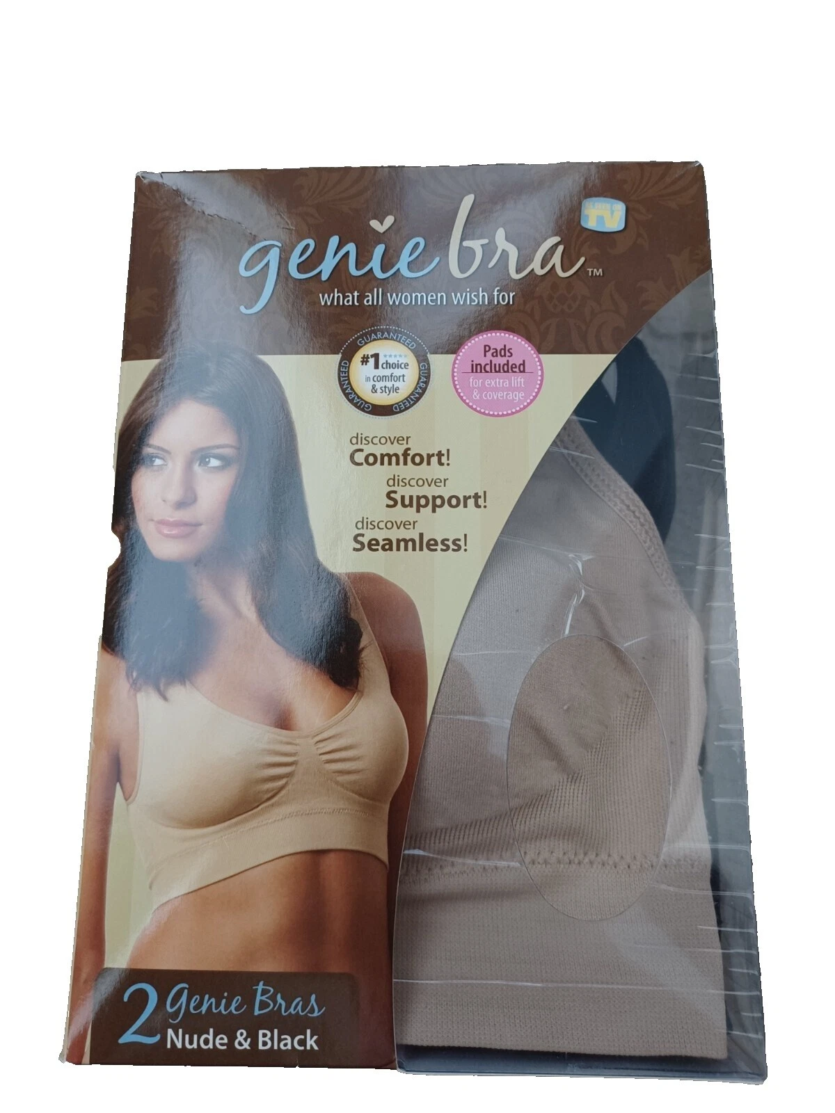 Juegos de sujetador y sujetador Genie de nailon para mujer