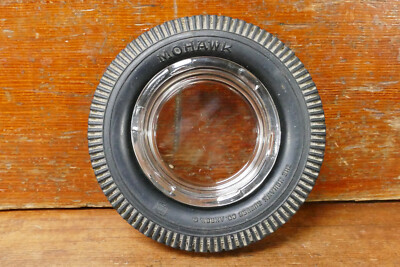 【1950〜60年代】MOHAWK RUBBER CO. ヴィンテージ灰皿 Vintage Mohawk Rubber Co. Rubber Tire Shaped Advertising Ashtray
