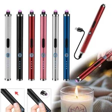 USB Rechargeable Electric Windproof Lighter Candle Lighters BBQ Arc Long Neck