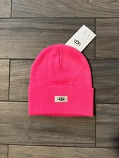 UGG CUFFED KNIT CUFF BEANIE, FRENCH PINK, NWT 55, ONE SIZE