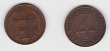 4 Pfennig Kupfer M&uuml;nze Deutsches Reich 1932 F f.vz (150354)