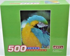 Blue Macaw 500 piece Puzzle by Hoyle 13.5" x 19" Fully Interlocking Made in USA