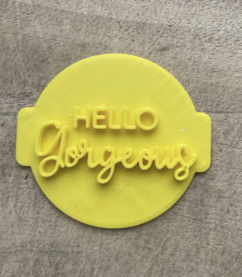 Hallo wunderschöne Babyparty Prägestempel für Glasur Fondant Ton Cupcake Topper