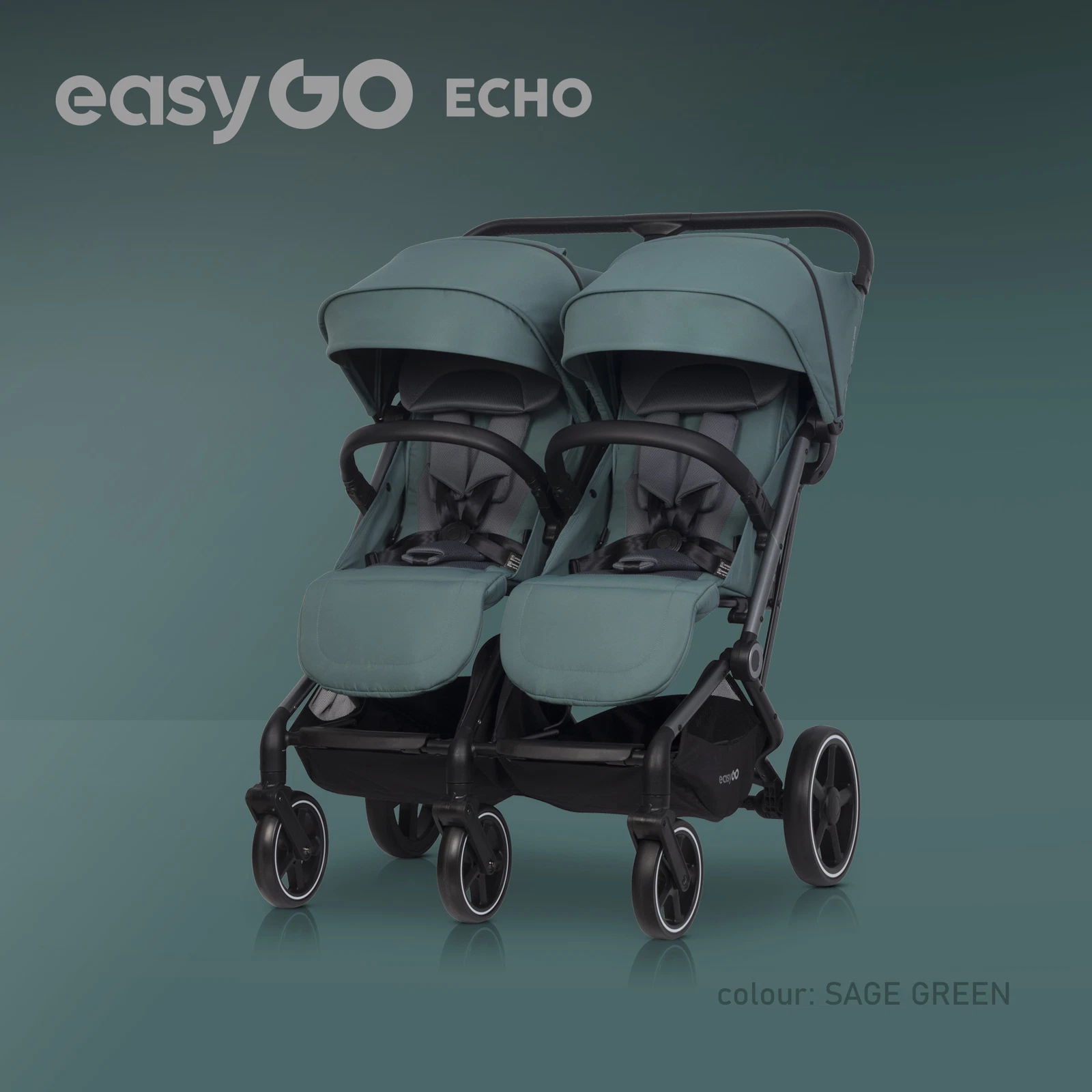 5908214739868 Wózek dziecięcy EasyGo Echo Sage Green