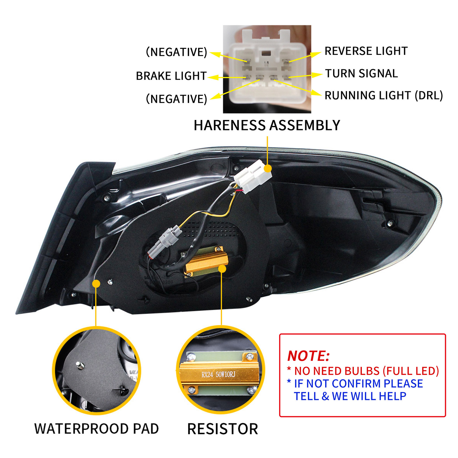 VLAND Smoked LED Tail lights For 2015-2022 Subaru WRX STI W/Sequential Signal