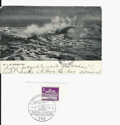 Germany 1963 Friedrichshafen Graf Zeppelin COUNT FERDINAND v ZEPPELIN +1905 RPPC