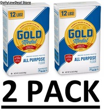 2 PACK - Gold Medal All Purpose Flour 5.44 kg., 12 lbs. Total 24 lbs FRESH 