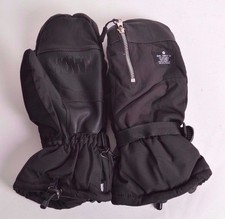 NWT MENS HOWL LOGGER MITTENS 69 black polyester goat leather accents insulated