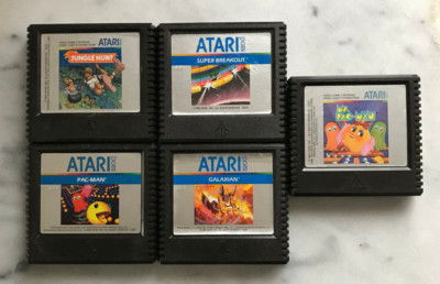 Lot of 5 Atari 5200 Games Ms Pac Man, Galaxian, Super Breakout, Jungle hunt +
