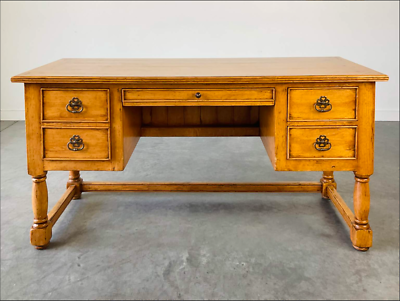 Vintage Guy Chaddock English Country Five-Drawer Desk | eBay