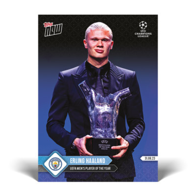 2023 TOPPS NOW UCL 4 ERLING HAALAND MANCHESTER CITY UEFA PLAYERS OF YEAR PRESALE