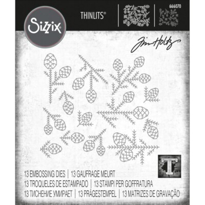 Tim Holtz ''PINE PATTERNS'' Sizzix Thinlits Cutting Dies- 13 Dies MSRP $20