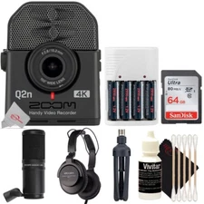 Zoom Q2n-4K Ultra High Definition Handy Video Recorder + Podcast Accessory Kit