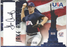 2006-07 USA Baseball Signatures Black #18 Jake Arrieta Auto /595 - NM