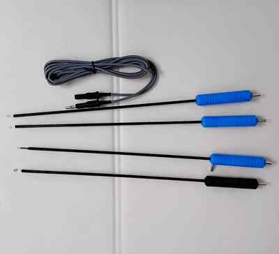 Laparoscopic Monopolar 5pc J-L Hook Spatula Aspiration Needle Instrument kit 5mm
