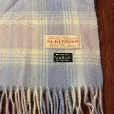 Pure Wool Scarf From Derry Ireland Pastel Plaid